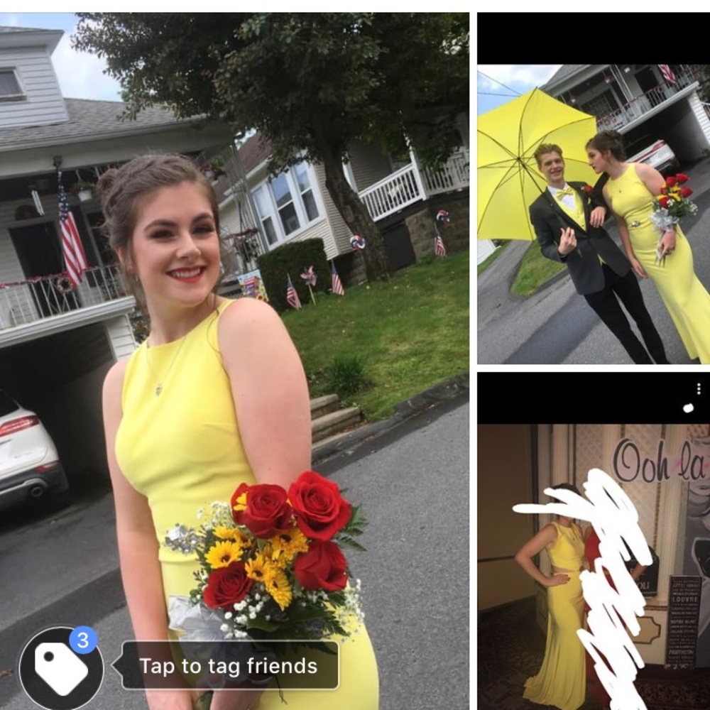 Yellow prom dress
